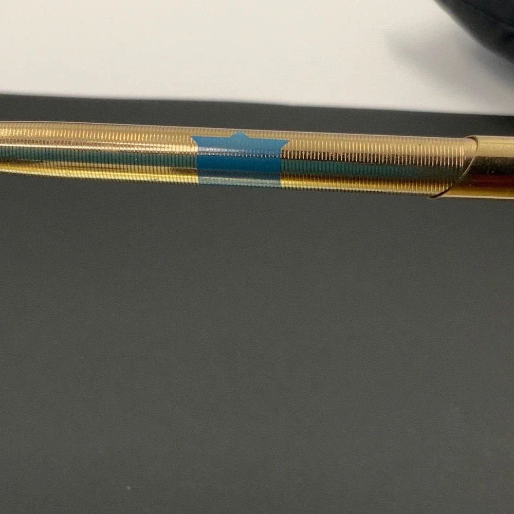 Vintage Ready-Riter Gold Tone Ballpoint Pen Douglas Corporation Advertising USA